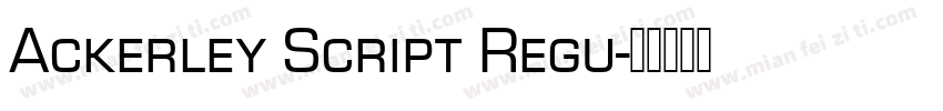 Ackerley Script Regu字体转换